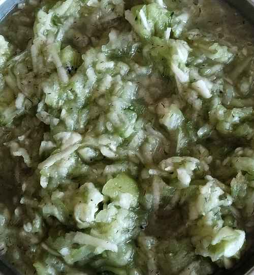 Gurkensalat, Kiwi und&nbsp;Apfel