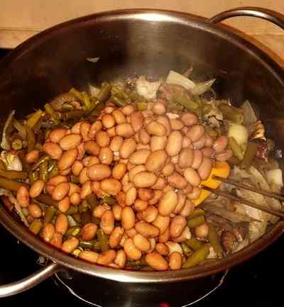 #Champignon, #Bohnen, #Butter, #Zwiebel, 